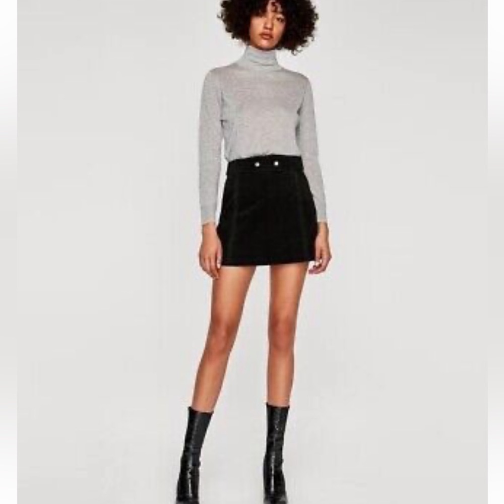 ZARA | Belted Suede Skirt | XS